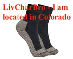 2 Pairs Soft Premium Copper Diabetic Sock Quarter Crew Black Medium. Fixed Price $18.99.