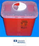 Covidien Kendall Sharpsafety Container 8QT 2GL Rotating Rotor Clear Lid. Fixed Price $5.79.