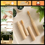 3 Pcs Bamboo Travel Toothbrush Set With Case Soft Bristle, Foldable, Eco-frien. Fixed Price $24.99.