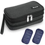 Auvon Expandable Insulin Cooler Travel Case 8.3 4.33 3.34 Inches, Black. Fixed Price $30.51.