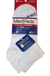 Medipeds Women's 2-PAIR White Low Cut Ankle Socks Shoe Size 7-10 (med) #8563. Fixed Price $11.23.