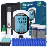 Metene TD-4116 Blood Glucose Monitor Kit, 100 Glucometer Strips, Lancets. Fixed Price $52.99.