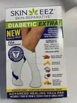 2 Pr Skineez Hydrating Diabetic Socks Non-binding Ultra-soft White L/xl. Fixed Price $13.50.
