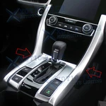 Abs Silver Gear Shift Panel Moulding Strips Decor Trim For Honda Civic 10TH Gen. Fixed Price $24.49.