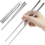 Healifty 1 Set Folding Chopsticks Travel Utensils With Case Stainless Steel T.... Fixed Price $27.74.