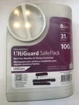 Ultiguard Safe Pack 100CT Pen Needles Plus Sharps Container. Fixed Price $15.00.