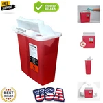 Oakridge 5 Quart - Sharps Disposal Container With Mailbox Style Lid. Fixed Price $29.59.