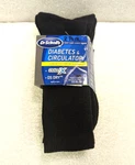 Dr Scholl's Mens Big & Tall Diabetes Circulatory Crew Socks 11-15 Black 4-PAIR. Fixed Price $14.79.