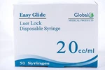 20CC Global Easy Glide Syringes Luer Lock 20ML 50 / Box Sterile Without Needle. Fixed Price $31.99.