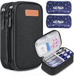 Suzamed Double Layer Insulin Cooler Case With 2 Ice Packs For Diabetic Travel. Fixed Price $14.12.