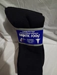 Debra Weitzner Therapeutic Loose Fit Crew Socks Black Men's Size 10-13 Cotton. Fixed Price $11.39.