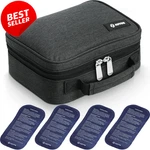 Large Insulin Cooler Travel Case W/4X160G Ice Packs Diabetic Med Bag W/handle Us. Fixed Price $43.79.